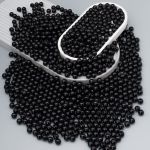 Бусины пластик ⌀10 мм, 500 г, круглые, 619 черный, 1AL121-3 , Astra&Craft