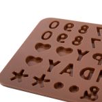 Форма силиконовая для конфет 20.5х11.2х0.8 см, цифры + буквы, S-Chief SPC-0141