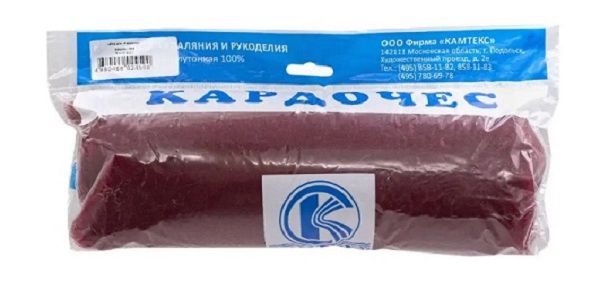 Шерсть для валяния Камтекс кардочес Мини 100% полутонкая шерсть 100 г, 091вишня