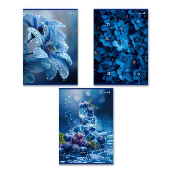 Тетрадь ученическая общая, выборочный лак, A4 80 л. на скобе 65 г/м², белизна 100% 6 шт клетка, 01763 Сквозь синий туман, Светоч Т155