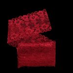 Кружево бельевое эластичное 150 мм / 13.72 м, цв. C520 т.красный