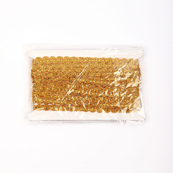 Тесьма отделочная 10 мм / 13.71 метров, TBY 918 цв.золото