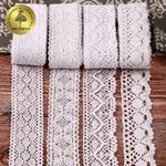 Набор вязаного кружева Kruzhevo №2 цв.белый (4 дизайна по 4,5м)