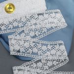 Кружево на сетке арт.40482 55мм цв.01 белый уп.12.9м, Kruzhevo