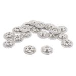 Кнопка пришивная металл ⌀30.0 мм, никель, 10 шт