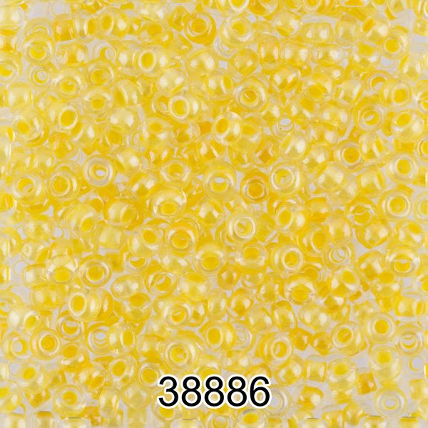 Бисер Preciosa 10/0 (2.3 мм), 500 г, 38886 (Ф529) желтый