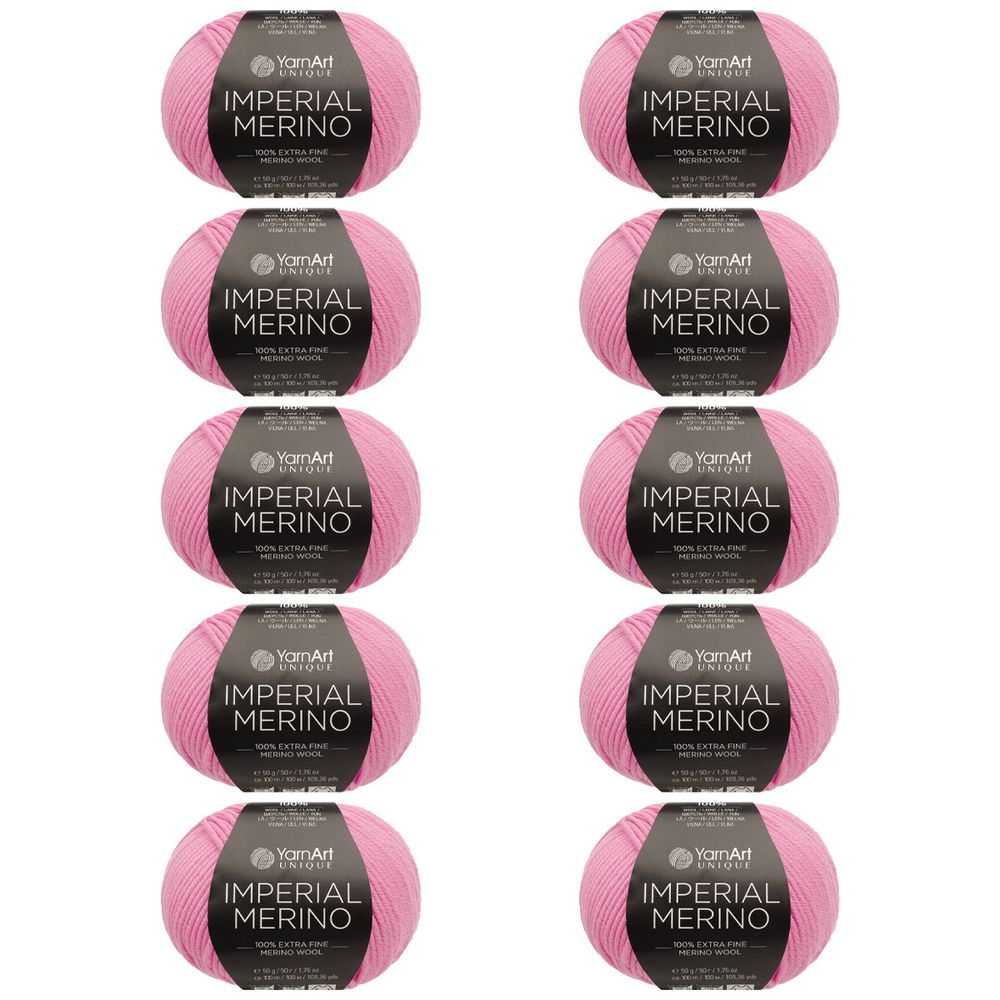 Пряжа YarnArt (ЯрнАрт) Imperial Merino / уп.10 мот. по 50 г, 100 м, 3323 розовая орхидея