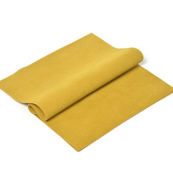 Замша искусственная двухсторонняя 20х30 см, горчичный уп. 2 листа, 194 г/м²