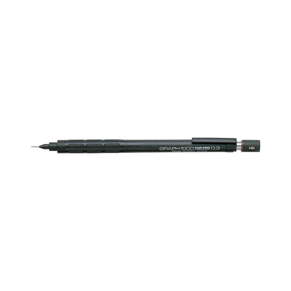 Карандаш автоматический профессиональный Pentel Graph1000 forPro 0.3 мм, PG1003 черный корпус