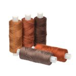 Нитки джинсовые коричневый, ассорти 5 катушек 250м