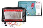 Набор съемных спиц Knit Pro Nova Metal Deluxe Set никелированная латунь, серебристый, 8 видов спиц в наборе, 10613