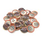 Пуговицы 4 прокола 36L, (col.E (красный)), 72 шт