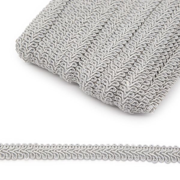 Тесьма отделочная Шанель 13 мм, 25 м, SR012 серый