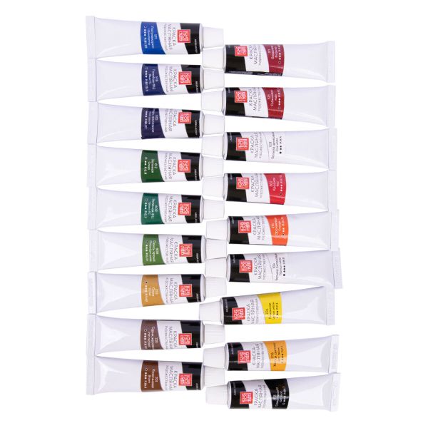 Краска масляная набор 18 цв. 18 мл, Аква-колор IZO-OP-1818