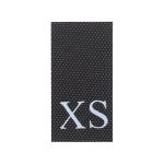 Этикетка-размерник 10х20мм, 100 шт/упак, черный фон/белый шрифт (MN) (XS)