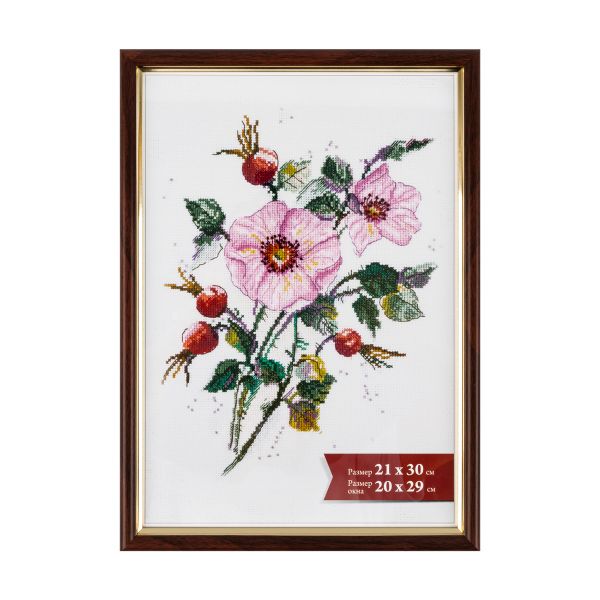 Рамка для картины (фото) пластик с оргстеклом 21х30 см, коричневый, Gamma ПРК-18