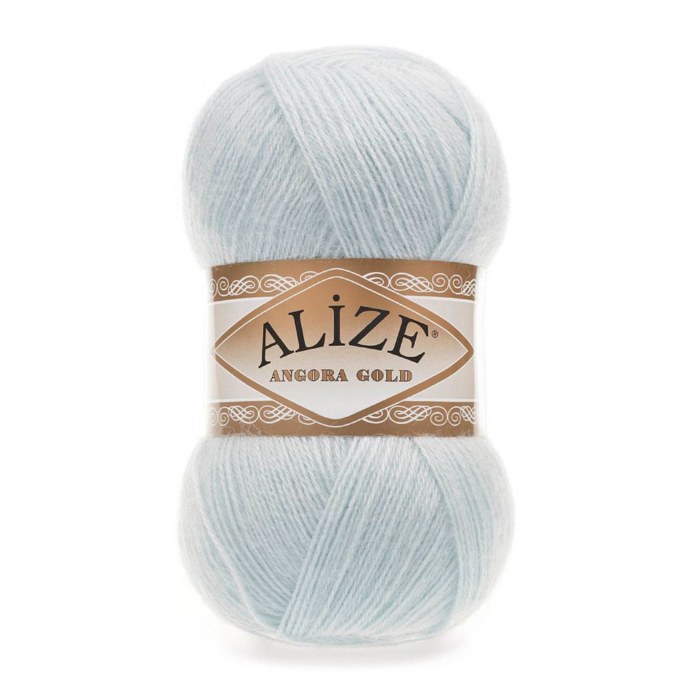 Пряжа Alize (Ализе) Angora Gold / уп.5 мот. по 100 г, 550м, 514 голубой лед A