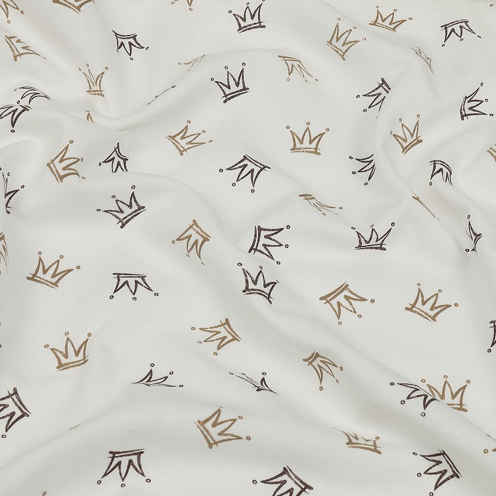 Футер 2-нитка начес 190 г/м², 100-100 см / 6 метров, N-ДЛ190-01, цв.бел/бежевый