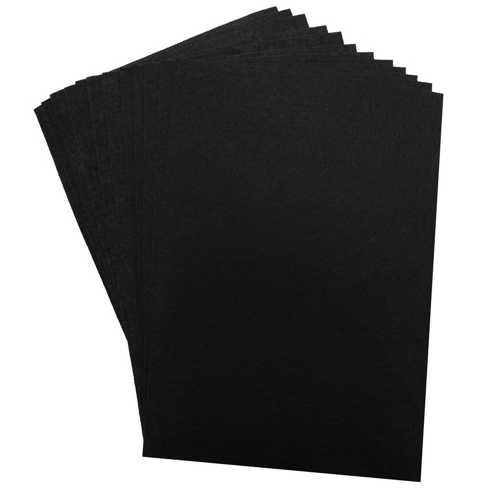 Фетр листовой жесткий 1.0 мм, 20х30см, 12 шт, Astra&Craft, 16 черный