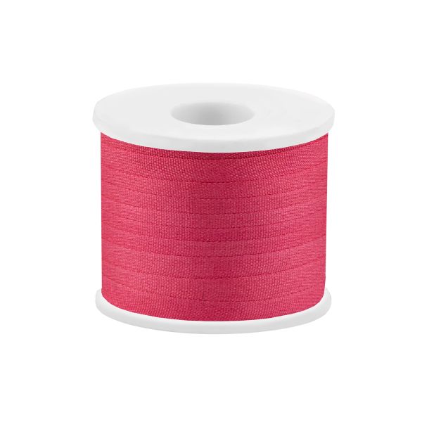 Лента (тесьма) шелковая 7.0 мм / 45.5±0.5 метров, №082 ярко-розовый, Gamma SR-7
