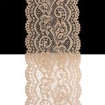 Кружево эластичное (стрейч) 100 мм / 3 метра, C180 бежевый