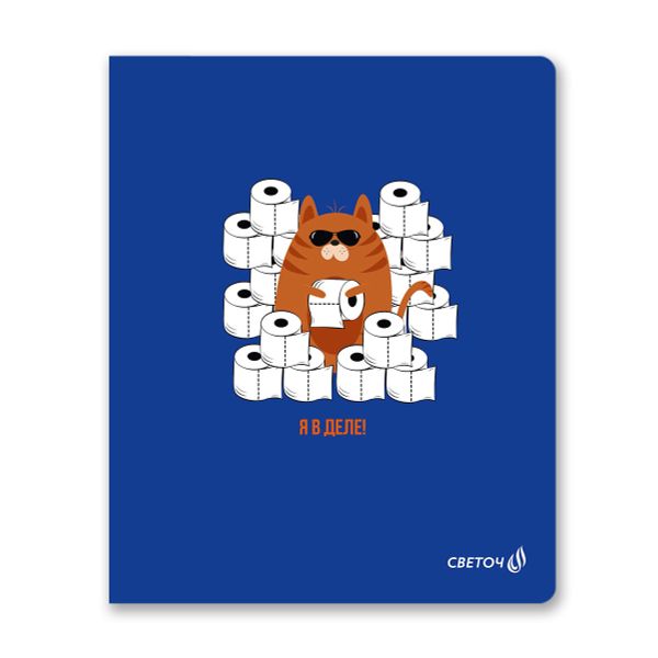 Тетрадь ученическая общая, твин лак, A5+ 48 л. на скобе 65 г/м², белизна 100 %, 10 шт, клетка, 00996 Я в деле!, Светоч 48Т12