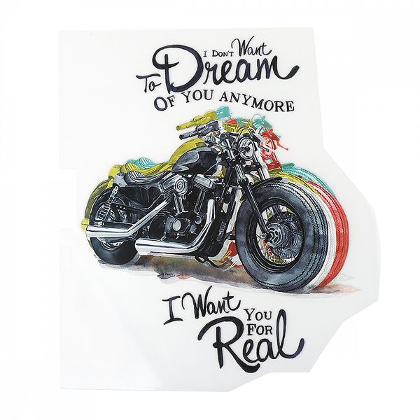 Термотрансфер арт.1237 Мотоцикл 23х18,4см, уп.10 шт