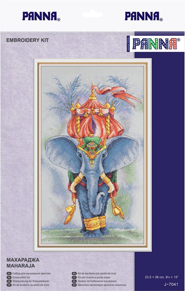 Набор для вышивания нитками Panna, Махараджа, 23,5х38 см