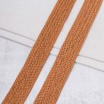 Стропа (ременная лента) 45 мм / 45.72 метра, [75.59 г/пог.м], плетеная вощёная, ZH109 оранжево-коричневый, 3Al299