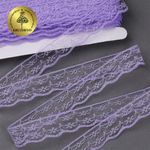 Кружево отделочное в стиле "трикотаж" 20 мм, диз. 280, цв.12 св.фиолетовый, уп. 27,4 м