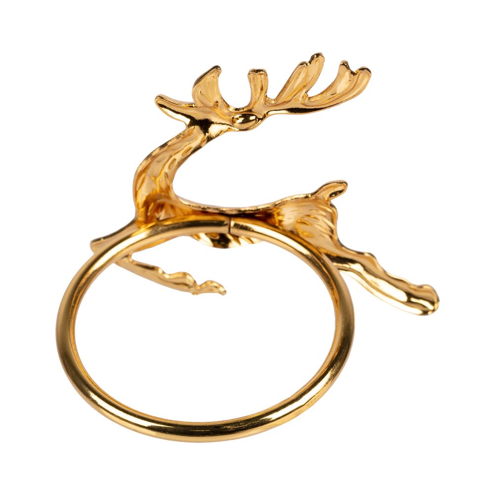 Кольцо декоративное для салфеток ⌀4 см, h5 см, №01 олень/золото, Stilerra PFH-046