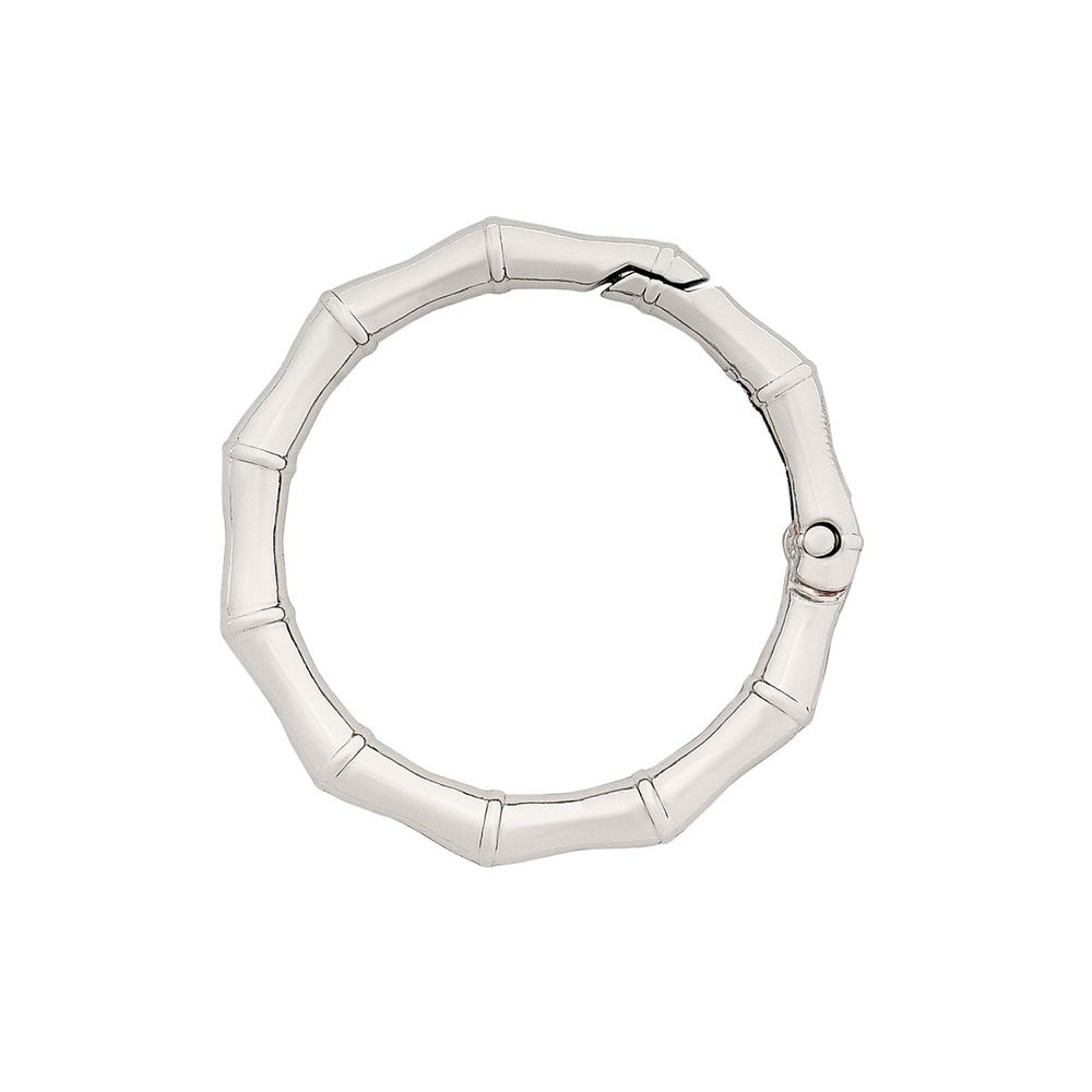 Карабин металл кольцо ⌀38 мм, декоративный, серебро (никель), MB_2231, 6 шт