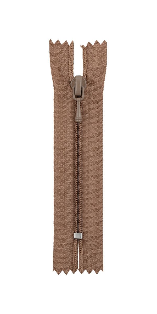 Молния спираль (витая) Т3 (3 мм) 1 зам., н/раз., 8 см, декоративная, 286 св.коричневый, ZipD 3S Gamma, 5 шт