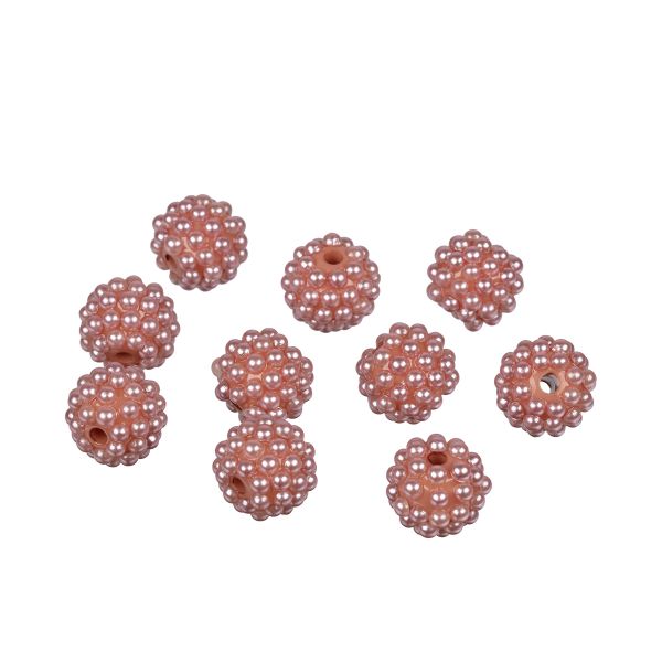 Бусины пластик ⌀14 мм, 10 шт, №07 гр.розовый, Zlatka BWS-14