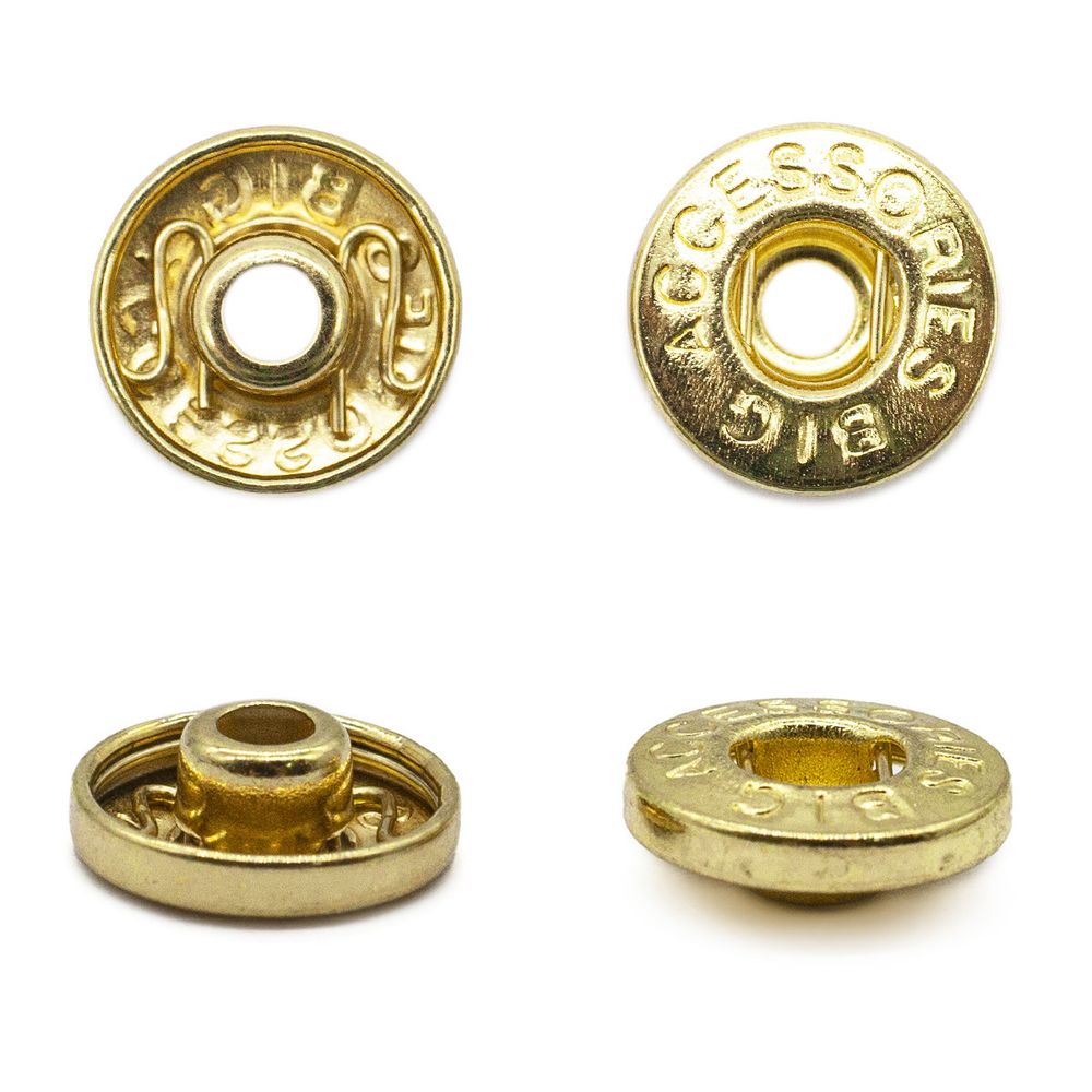 Часть кнопки Альфа (S-образная) ⌀11.5 мм (B-часть), 5 золото (B-часть), 100 шт, BIG