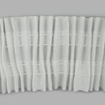 Лента (тесьма) шторная: сборка параллельная нефикс. 70 мм / 50 метров, (2 ряда петель, 4 шнура), белый, C70