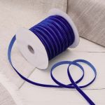 Лента бархатная (тесьма) 06.0 мм / 32.9±2 метров, 0081-0701 (8571 синий)