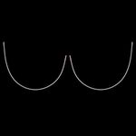 Косточки для бюстгальтера (каркасы) металл 165х304 мм, 50 шт