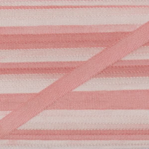 Лента (тесьма) шелковая 4.0 мм / 45.5±0.5 метров, M004 бл.розовый/гр.розовый, Gamma SRM-4