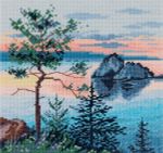 Набор для вышивания нитками Panna, На берегу Байкала, 16.5x16.5 см