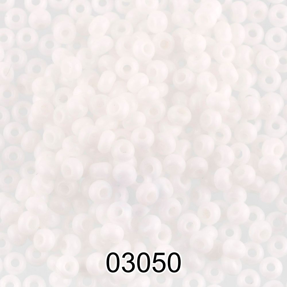Бисер Preciosa 08/0, 2.9 мм, 10х5 г, 1-й сорт, H661 белый (03050), круглый 3