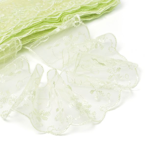 Кружево капроновое 65 мм / 13.7 м, 30011 цв.080 св.салатовый, Kruzhevo