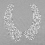 Пришивной кружевной воротник 22.5х20 см, цв.белый, 25 шт, диз.12GY0010, Kruzhevo