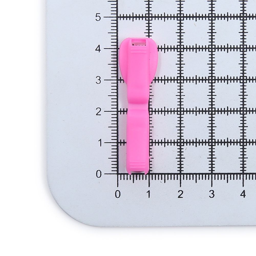 Наконечник для шнура пластик Крокодил 22х12 мм, ПП, розовый, 100 шт