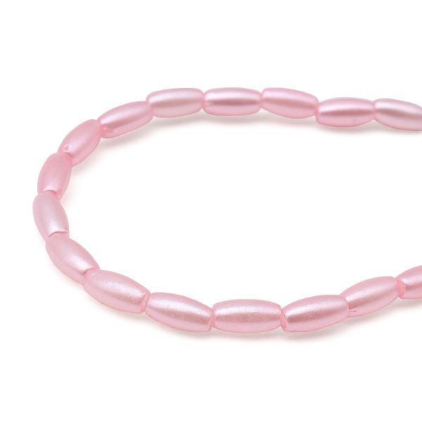 Бусины пластик (жемчуг) 3х6 мм, 15 г, Astra&Craft (розовый), 4AR293/294