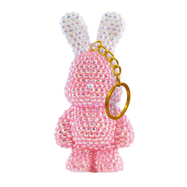 Алмазная (кристальная) мозаика Фрея ALVF-001, брелок Розовый зайка, 4х8 см