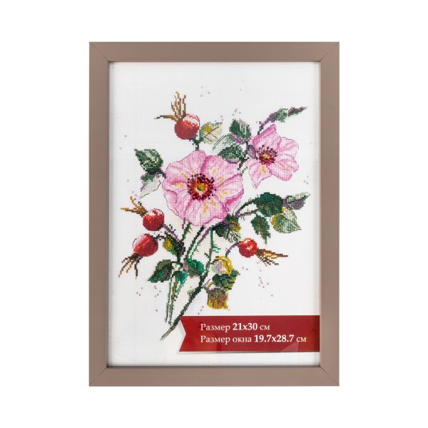 Рамка для картины (фото) пластик с оргстеклом 21х30 см, капучино, Gamma ПРК-20