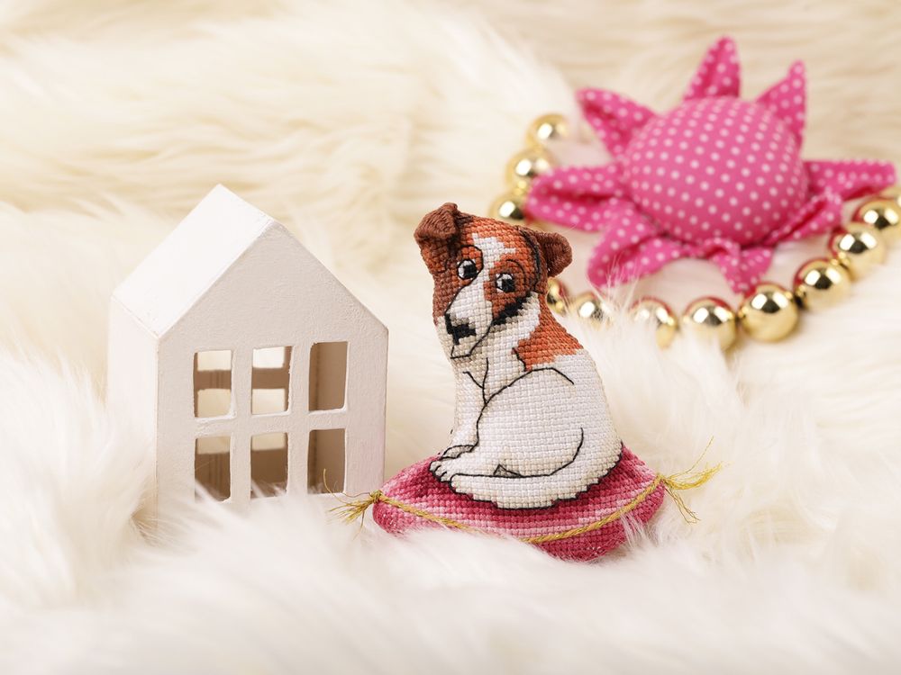 Набор для вышивания нитками Panna, Игрушка. Дружок, 8.5x9 см, IG-7015 Игрушка. Дружок