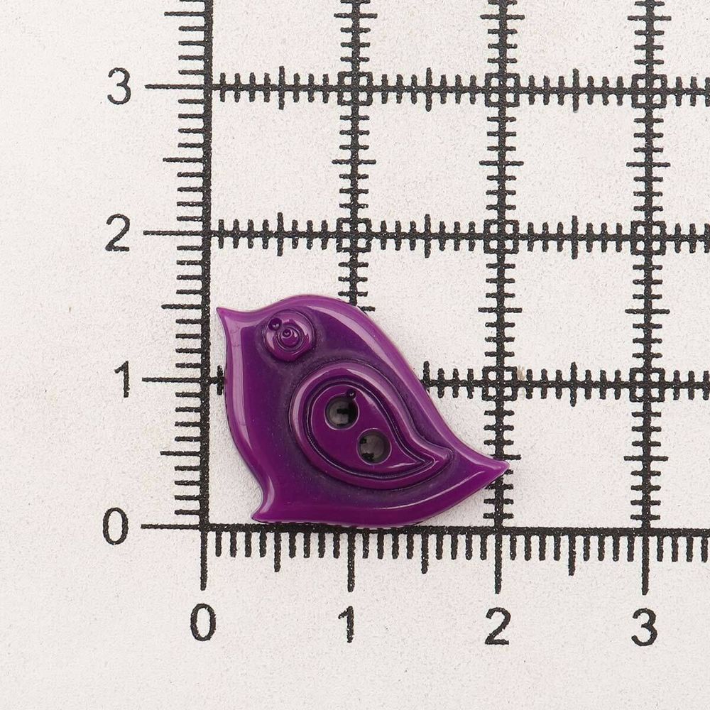 Пуговицы детские Птичка 35L (22мм), пластик (лиловый (светло-сиреневый)), 50 шт, Б30(3.02-1472-22)