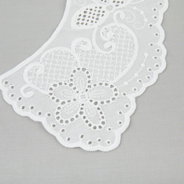 Пришивной кружевной воротник шитьё 120 мм, 5 пар Турция, суровый, Gamma VYEM-27-01M